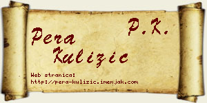 Pera Kulizić vizit kartica